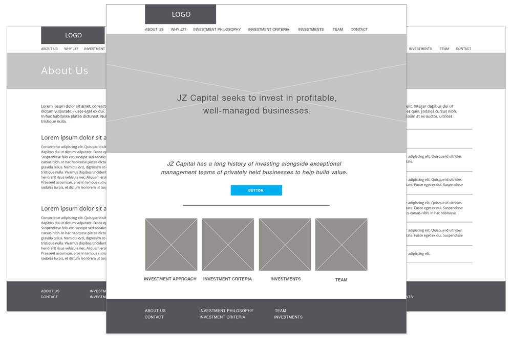 JZ Partners Wireframes